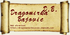Dragomirka Bajović vizit kartica